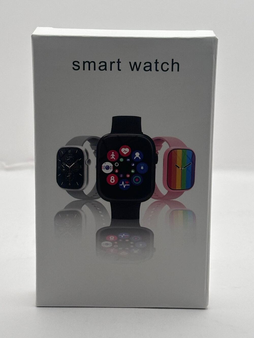 Generic Square Smart Watch Touchscreen Fitness Tracker Pink Silicone Band NIB
